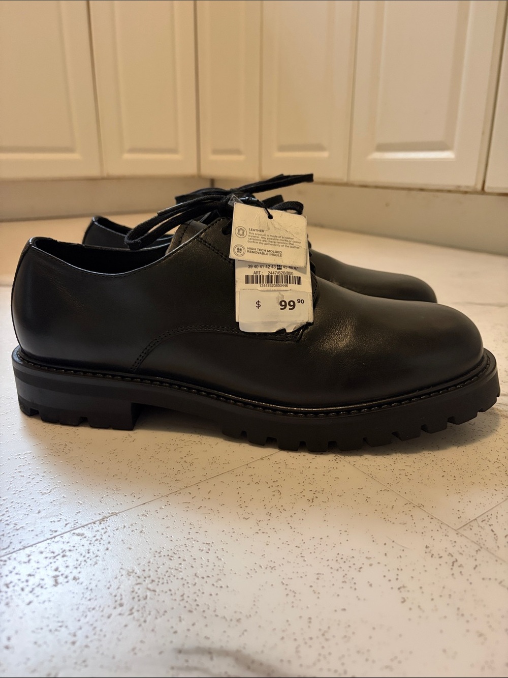 Men’s Zara Leather Shoes EUR 44 (US 10.5-11) New With Tags But Seem To Be Worn